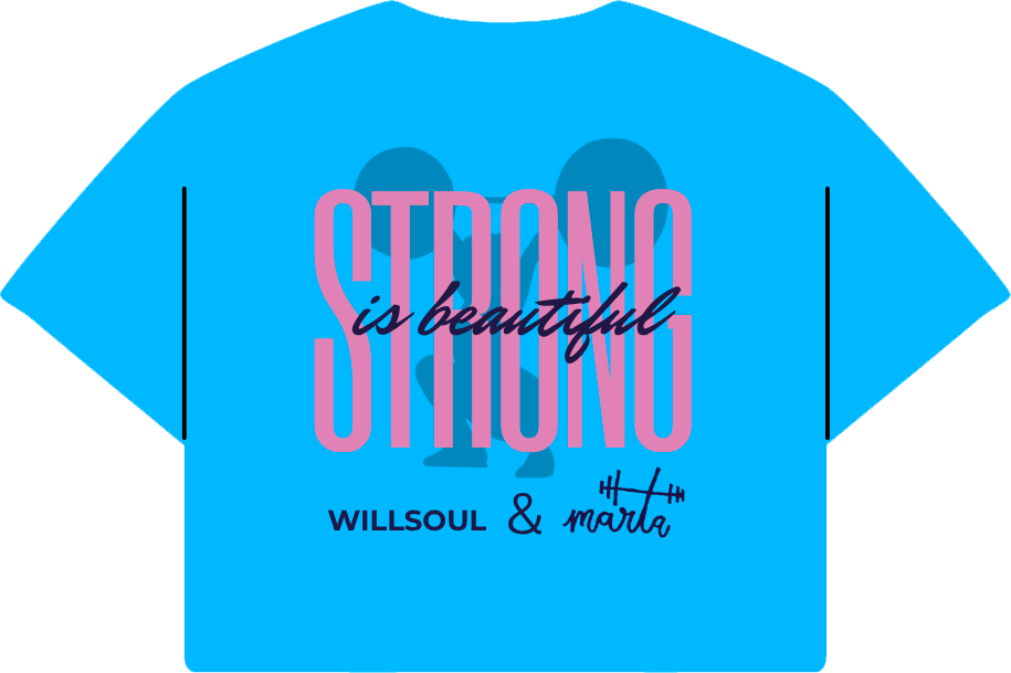 CROP TOP "STRONG IS BEAUTIFUL" by Marta García Rincón