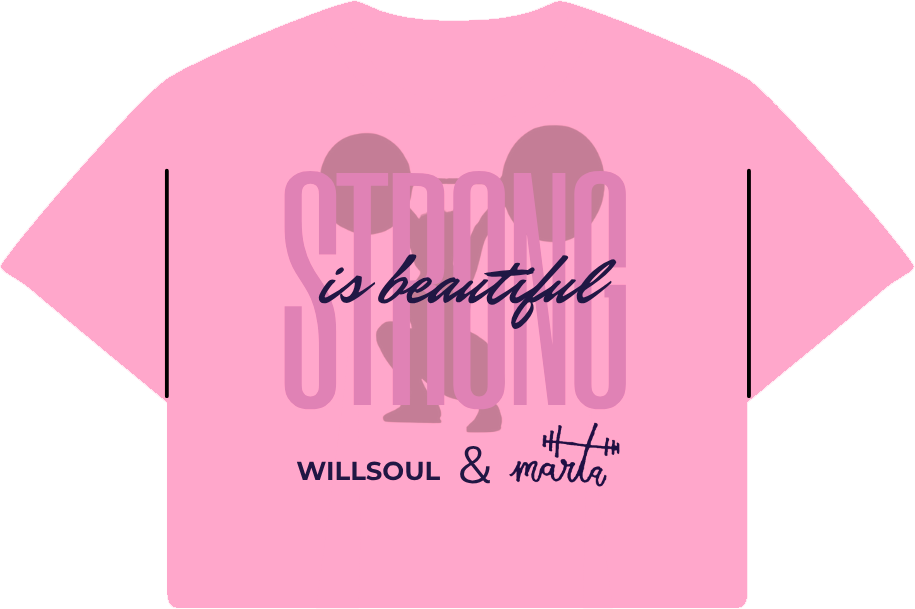 CROP TOP "STRONG IS BEAUTIFUL" by Marta García Rincón