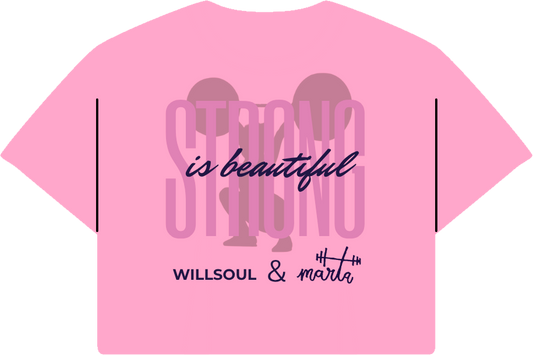 CROP TOP "STRONG IS BEAUTIFUL" by Marta García Rincón